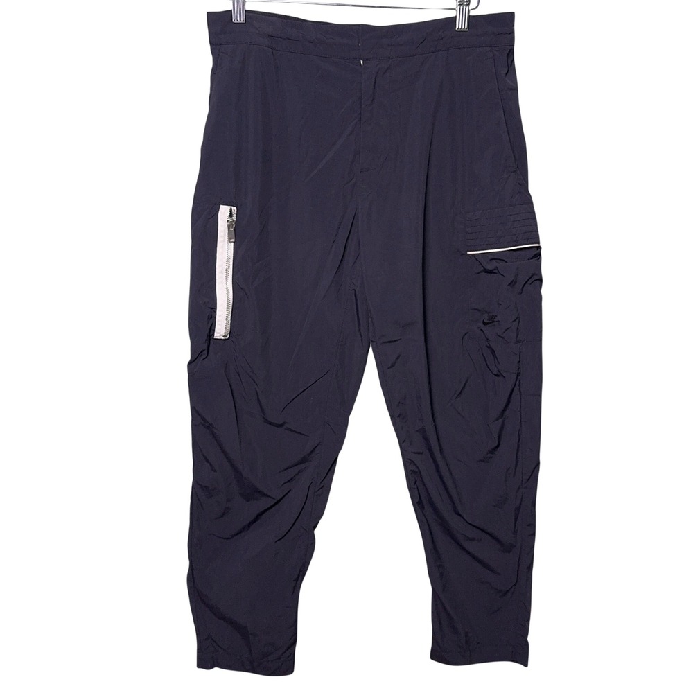 Nike Cargo Pants Mens 32 Black Nylon Utility Track Pants Gorpcore Woven